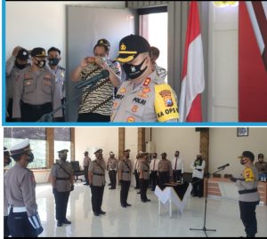 Kapolres Gresik Pimpin Sertijab Dua Pejabat Utama Polres Gresik