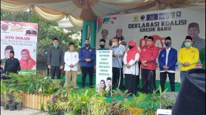 Enam Parpol Pengusung  Paslon Niat Gelar Deklarasi Ajak Jaga Soliditas Raih Kemenangan di Pilbup Gresik
