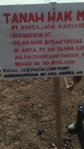 Dikawal Aparat Polda Jatim, Pihak PT Kembali Pasang Patok di Lahan Sengketa Sidojangkung
