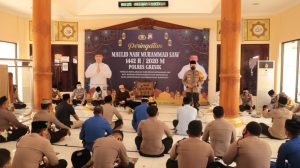 Polres Gresik Peringati Maulid Nabi Muhammad S.A.W Undang Kiai Kasi Semangat dan Do’a