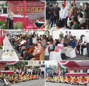 Kapolrestabes Surabaya Gelar Pemusnahan Barang Bukti Narkoba dari Pengungkapan 194 Kasus