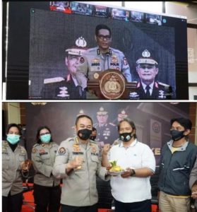 Humas Polda Jatim Beserta Jajarannya Ikuti Arahan Kadiv Humas Polri Melalui Zoom Meeting