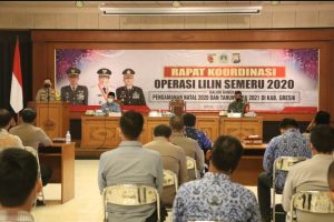 Kapolres Gresik, AKBP Arif Fitrianto, SH. S.I.K  Pimpin Rakor Ops Lilin Semeru 2020