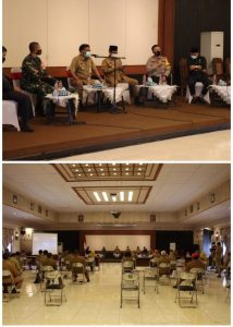 Kapolres Gresik Hadiri Rakor Percepatan Penanganan Covid-19 Sebagai Antisipasi Lonjakan Kasus Penyebaran Virus Corona