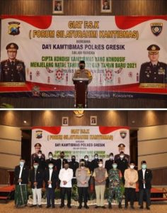 Kapolres Gresik Adakan Forum Silaturahmi Kamtibmas Menjelang Nataru 2021