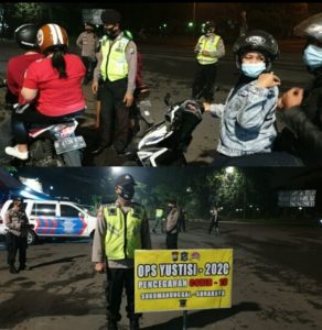 Tingkatkan Kesadaran Masyarakat, Polsek Sukomanunggal Yustisi Masker