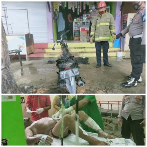 Bernasib Sial di Tahun Baru 2021, Waga Desa Batuan Di Sambar Api.