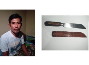 Ketahuan Membawa Senjata Tajam, Kapolsek Kangayan Amankan Pria Pengangguran.