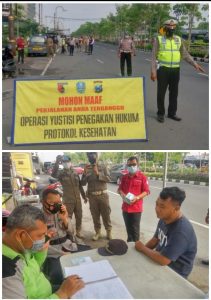 Giat Yustisi Polsek Rungkut Bersama Tiga Pilar