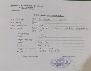 BPD Tanjongori Layangkan Surat ke Polres Gresik Terkait Laporan Dugaan Korupsi DD Yang Menggantung