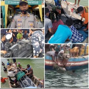 Dua Hari Pimpin Pencarian Orang, Kapolsek Prenduen & Tim Berhasil Temukan 2 Korban Nelayan Yang Tenggelam .