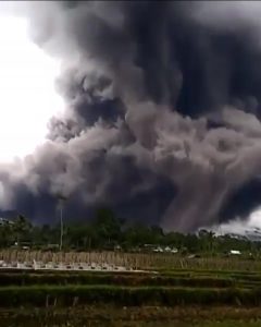 Gunung Semeru Kembali Muntahkan Kepulan Awan Panas