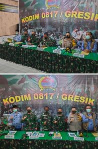 Kapolres Gresik Gelar Koordinasi dan Klarifikasi Terkait Berita Hoaks Mayor Inf.Sugeng Riyadi (Kasdim 0817/Gresik) 