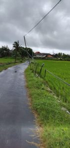 Tiang Telkom Bawean Nyaris Roboh dan Kabelnya Semraut, Terkesan Ada Pembiaran