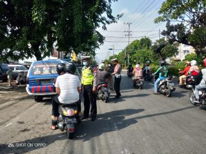 Polsek Tegal Sari Bersama Tiga Pilar Gencar Operasi Yustisi Masker