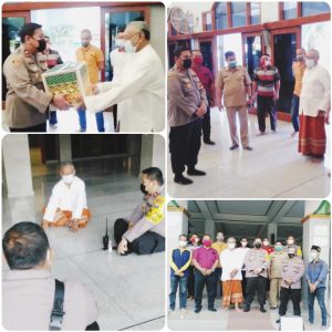Bersama 3 Pilar, Kapolsek Gubeng pastikan kesiapan Sholat Ied di Masjid Maryam sesuai Prokes