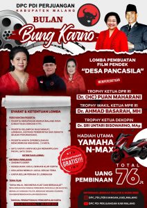 Peringati Bulan Bung Karno, PDI Perjuangan Kabupaten Malang Adakan Lomba Film Pendek