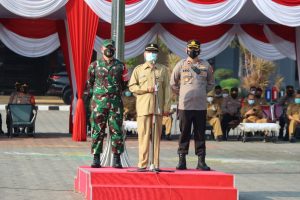 Satgas Covid-19 Gresik Gelar Apel Pasukan Antisipasi Peningkatan Kasus Corona
