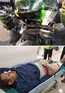Diseruduk Mobil Pick Up, Seorang Pria Alami Luka Bibir dan Patah Tulang