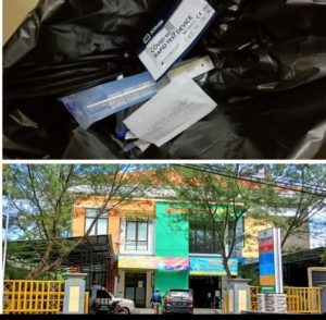 Limbah Medis Terkesan Dibuang Sembarangan di Puskesmas Sangkapura, Ancam Penyebaran Covid-19