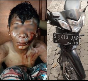 Bonyok Dihajar Warga, Maling Motor Masuk Prodeo
