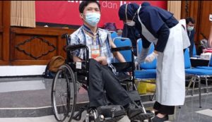Polda Jatim Gelar Vaksinasi Merdeka Semeru Untuk Penyandang Disabilitas