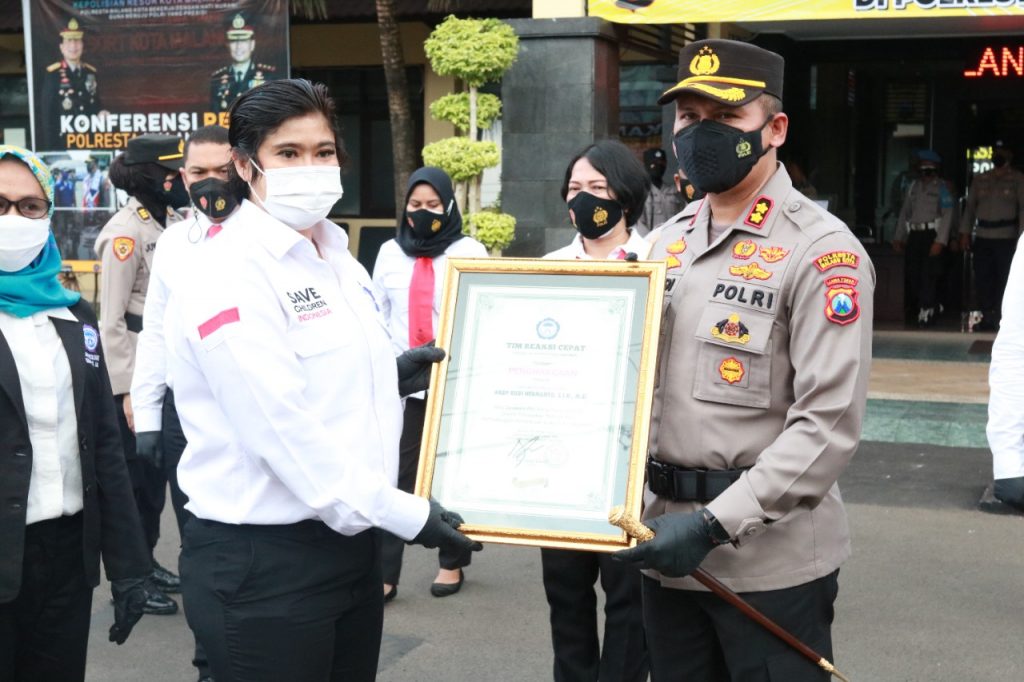 Polresta Malang Kota Raih Penghargaan dari Komnas TRC Perlindungan Perempuan dan Anak