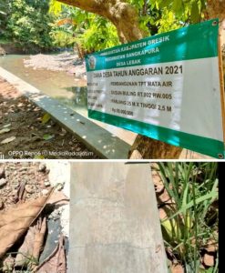 Pembangunan TPT di Desa Lebak Terkesan  Dikerjakan Asal Jadi, Inspektorat Pemkab Gresik Mesti Segera Memeriksanya