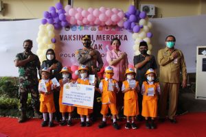 Ajak Minat Anak Vaksin, Ini yang Dilakukan Polres Probolinggo