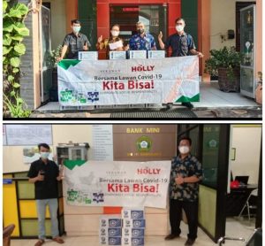 PT Sekawan Kosmetik Wasantara Salurkan Bantuan Hand Sanitizer di SMAN 1 Cerme dan SMK YPI 2 Darussalam 