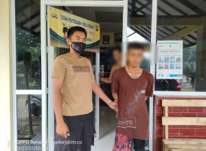 Reskrim Polsek Sangkapura Polres Gresik Amankan Residivis Pencuri Hp di Pulau Bawean