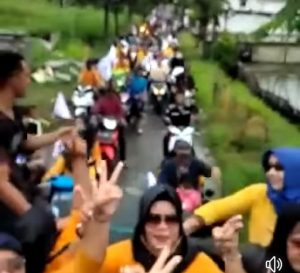 Pilkades Pandu Kecamatan Cerme Gelar Konvoi, Terkesan Tidak Sesuai Aturan Prokes