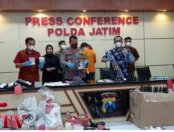 Subdit I Indagsi Polda Jatim Ungkap Produksi Dan Peredaran Kosmetik Palsu di Surabaya