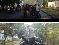 Puluhan Remaja Tanggung di Gresik Kocar-kacir, Geber knalpot Brong Kepergok Polisi.