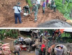 SUASANA KEBERSAMAAN WARGA DAN SATGAS TMMD