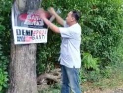 HEBOH”Beredar Video, Masyarakat Copot Baliho Bertuliskan Hastag”2024 Ganti Bupati