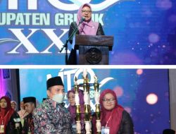 Wabup Gresik Bu Min Tutup Secara Resmi MTQ XXX  Tingkat Kabupaten di Alum-Alun Sangkapura
