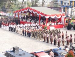 Bupati Gresik Bersama Forkopimda Ikuti Upacara Peringatan HUT Bhayangkara ke-76 Secara Virtual