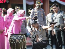 44 Personel Polres Blitar Kota Ikuti Upacara Korp Raport Kenaikan Pangkat