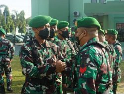Dandim Pimpin Korp Raport Pindah Satuan 5 Prajurit Terbaik Kodim 0817/Gresik