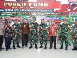 Danrem 084/BJ Dan Waasintel Pam KASAD Kunjungi Lokasi TMMD Di Desa Rejeni, Krembung Sidoarjo