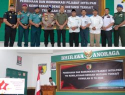PEMBINAAN DAN KOMUNIKASI PEJABAT INTEL /PAM TNI DIGELAR DI MAKODIM 0825/ BANYUWANGI