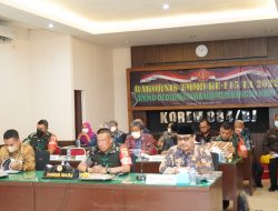 Danrem 084/Bhaskara Jaya Brigjen TNI Terry Tresna Purnama Hadiri rakornis TMMD ke 115 TA. 2022