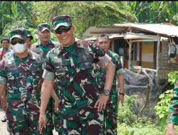Danrem 084/Bhaskara Jaya Tinjau Pelaksanaan TMMD Ke 115 Kodim 0817/Gresik