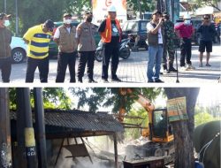 Tahap Awal 22 Kios Dibongkar Guna Perlancar Pembangunan Pelebaran Jalan Raya Manyar