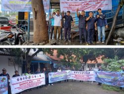 Tolak RPM Perhubungan, Anggota Koperasi TKBM Tanjung Perak Bersama Serikat Pekerja Gelar Aksi Damai