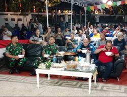 Pererat Silaturahmi, Dandim 0830/Surabaya Utara Nobar Piala Dunia Bersama Warga
