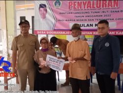 Pemdes Sidoraharjo Bagikan BLT – DD Bulan ke 12 TA 2022,  Sekitar 139 KPM Senang Menerima Cuan