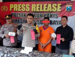 Gegara Nodong Pelajar SD Dengan Sajam, Seorang Pria ditangkap Polsek Dukuh Pakis