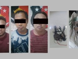 Ketahuan Gasak Gudang Timah, Tiga Pelaku Pencurian Diringkus Reskrim Polsek Krembangan